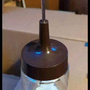 Vintage GEMCO Manual Glass Food & Spice Chopper Grinder Brown Plastic Top.